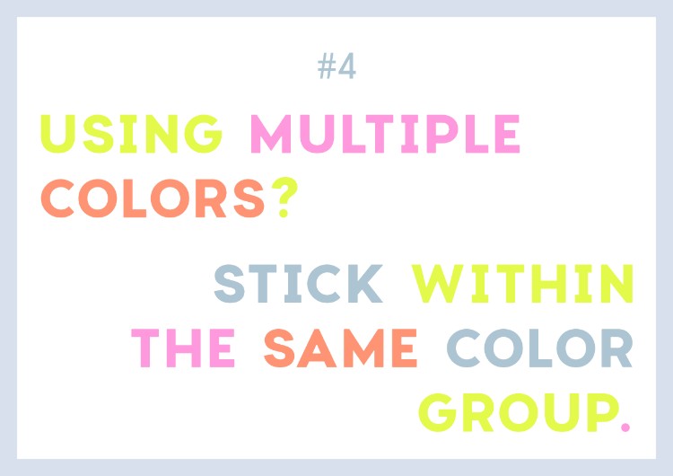 7 điều cần biết về ghép nối màu và kiểu chữ